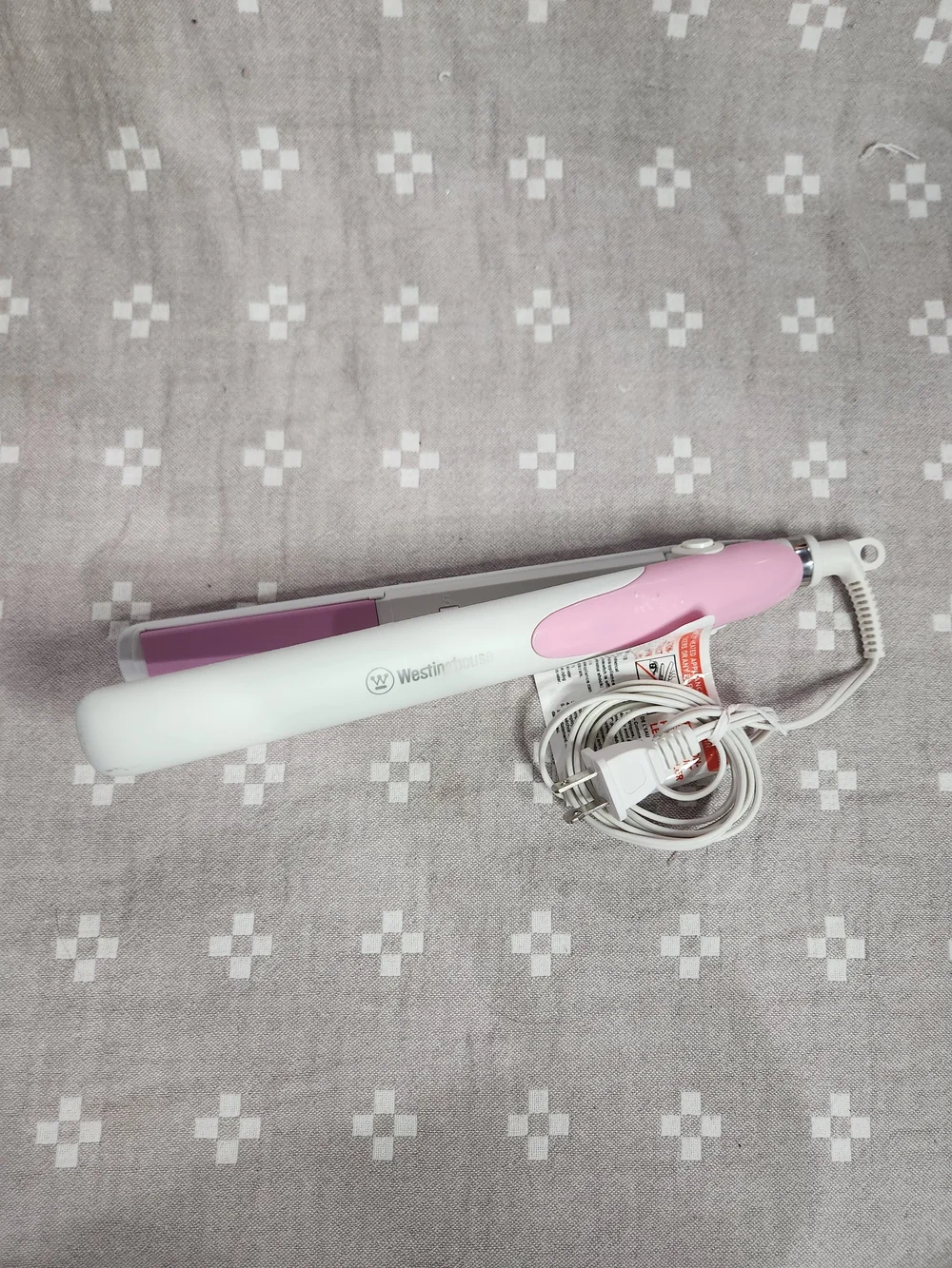 Westinghouse Pink & White Hair Straightener Wh1203 30W